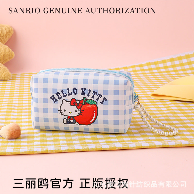 Sanrio Genuine Licensed Hello Kitty Large Capacity Cute Cartoon Cosmetic Storage Bag for Girls