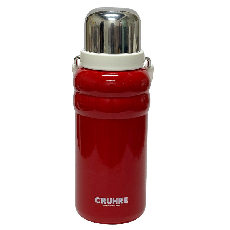 Minimalist Luxury Handle Sports Cup – Large Capacity Tea Lid with Sturdy Carry Ring, Portable