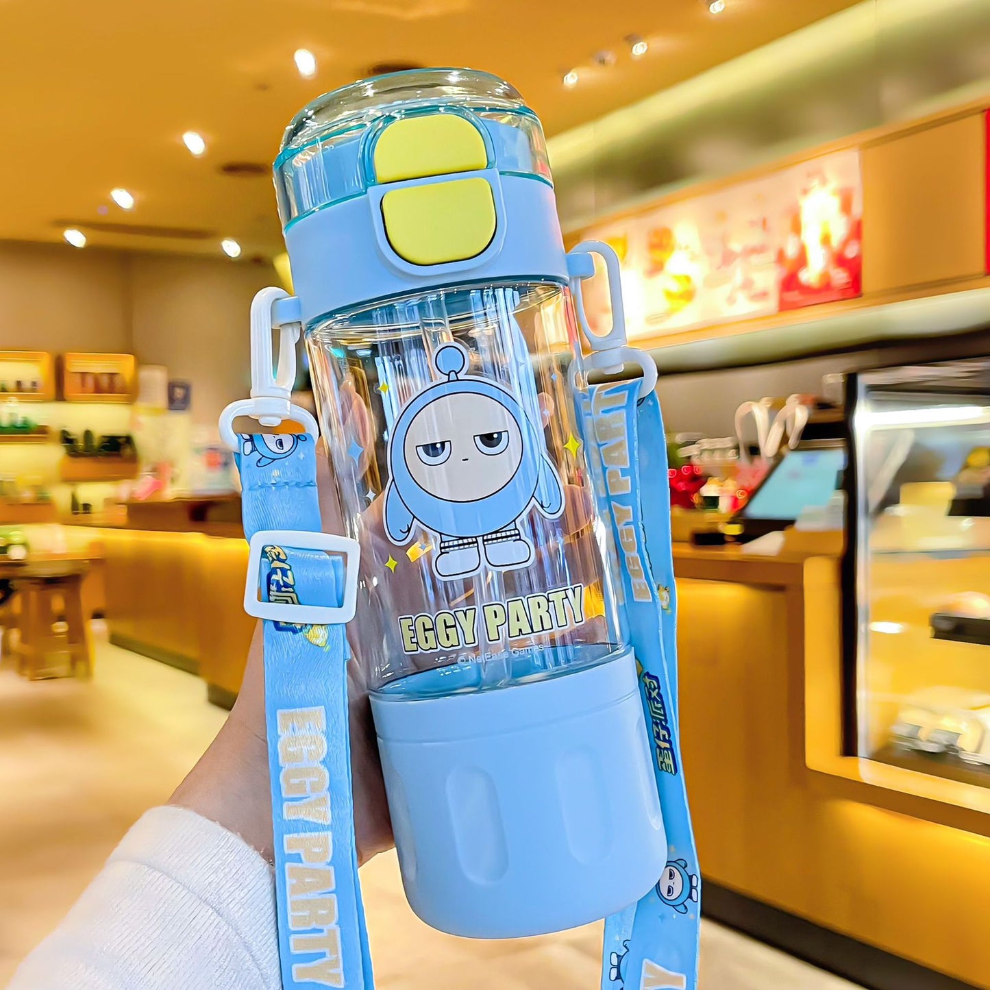 2025 new high-value straw cup girls' large-capacity double drinking cup convenient cartoon plastic cup tritan