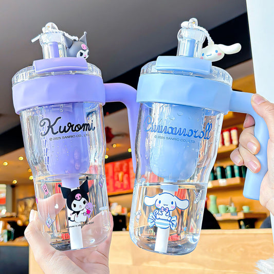 Sanrio 2025 Girls Ice Cup – Large Capacity Portable Straw Tumbler, Cute Cartoon Design