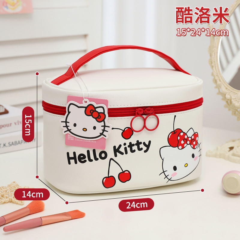 Sanrio Multi-Functional PVC Makeup Bag – Waterproof Travel Cosmetic Organizer, Cinnamoroll / My Melody / Kuromi / Hello Kitty