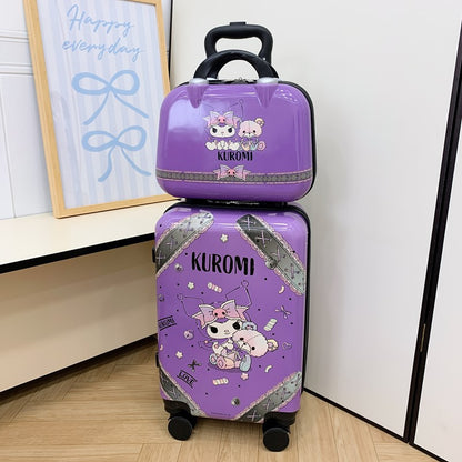 Children’s Cartoon Carry-On Luggage – Expandable, 360° Silent Wheels, Waterproof & Durable (Hello Kitty, Stitch, Mickey, and More)