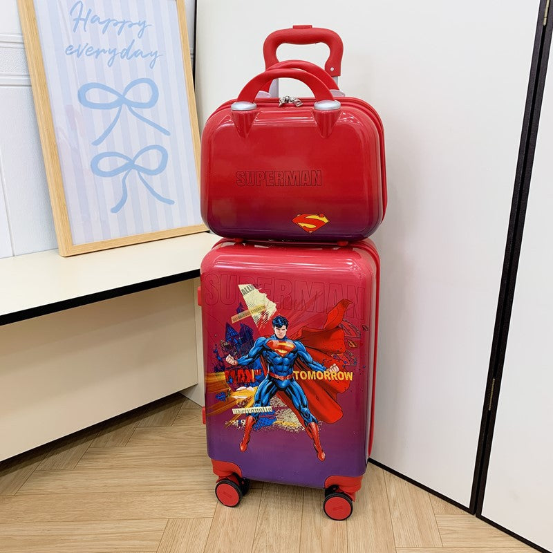 Children’s Cartoon Carry-On Luggage – Expandable, 360° Silent Wheels, Waterproof & Durable (Hello Kitty, Stitch, Mickey, and More)