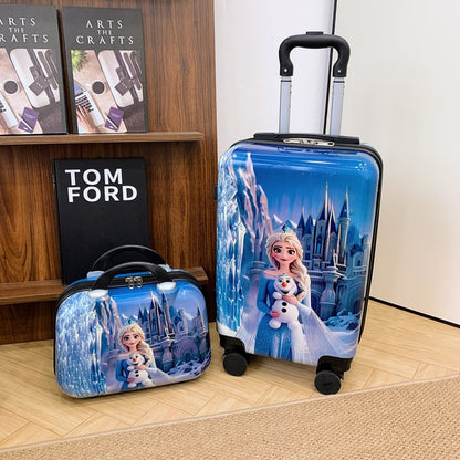 Children’s Cartoon Carry-On Luggage – Expandable, 360° Silent Wheels, Waterproof & Durable (Hello Kitty, Stitch, Mickey, and More)