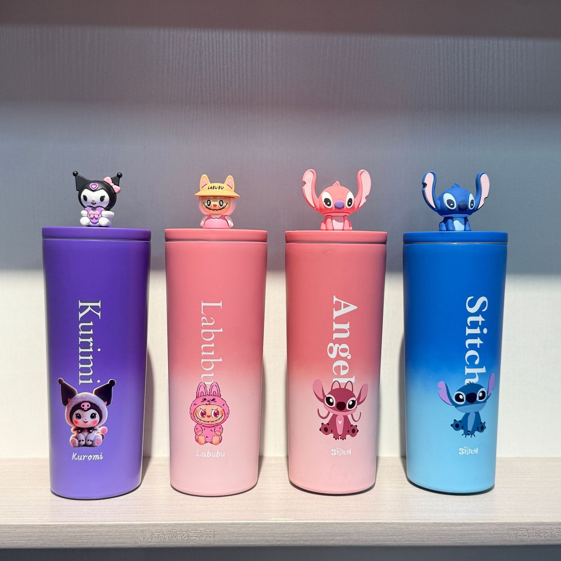 [Stizai] Multi-cartoon thermos cup cartoon large-capacity portable car straw water cup lightweight