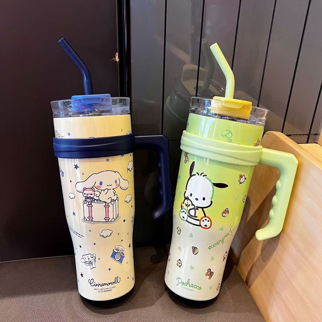 New Big Mac Cup, Sanrio Thermos Cup, Large Capacity With Handle, Keep Warm And Cool, Car Cup, Car Cup