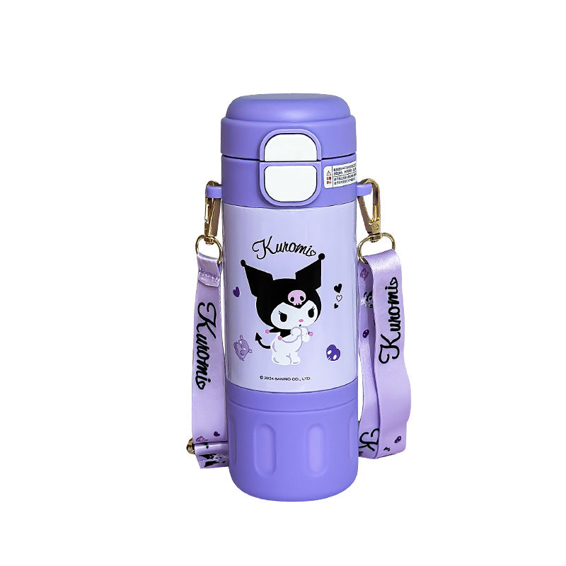 Botella de agua Tritan de Sanrio 500ml Antifugas Portátil Taza Infantil Bonito Diseño de Dibujos Animados Botella para Bebidas Escolar y de Viaje (Hello Kitty, Kuromi, My Melody, Cinnamoroll)
