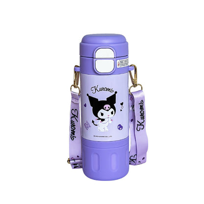 Botella de agua Tritan de Sanrio 500ml Antifugas Portátil Taza Infantil Bonito Diseño de Dibujos Animados Botella para Bebidas Escolar y de Viaje (Hello Kitty, Kuromi, My Melody, Cinnamoroll)