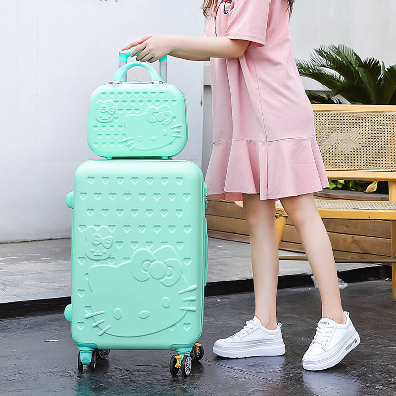 Cartoon KT Cat 20-inch / 24-inch Luggage Cabin Suitcase ABS Travel Carry-on with TSA Lock & 4 Spinner Wheels