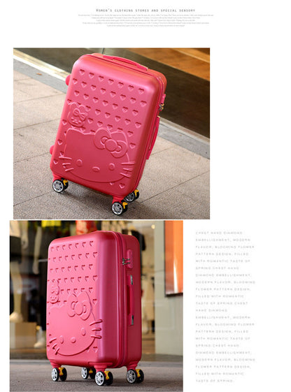 Cartoon KT Cat 20-inch / 24-inch Luggage Cabin Suitcase ABS Travel Carry-on with TSA Lock & 4 Spinner Wheels