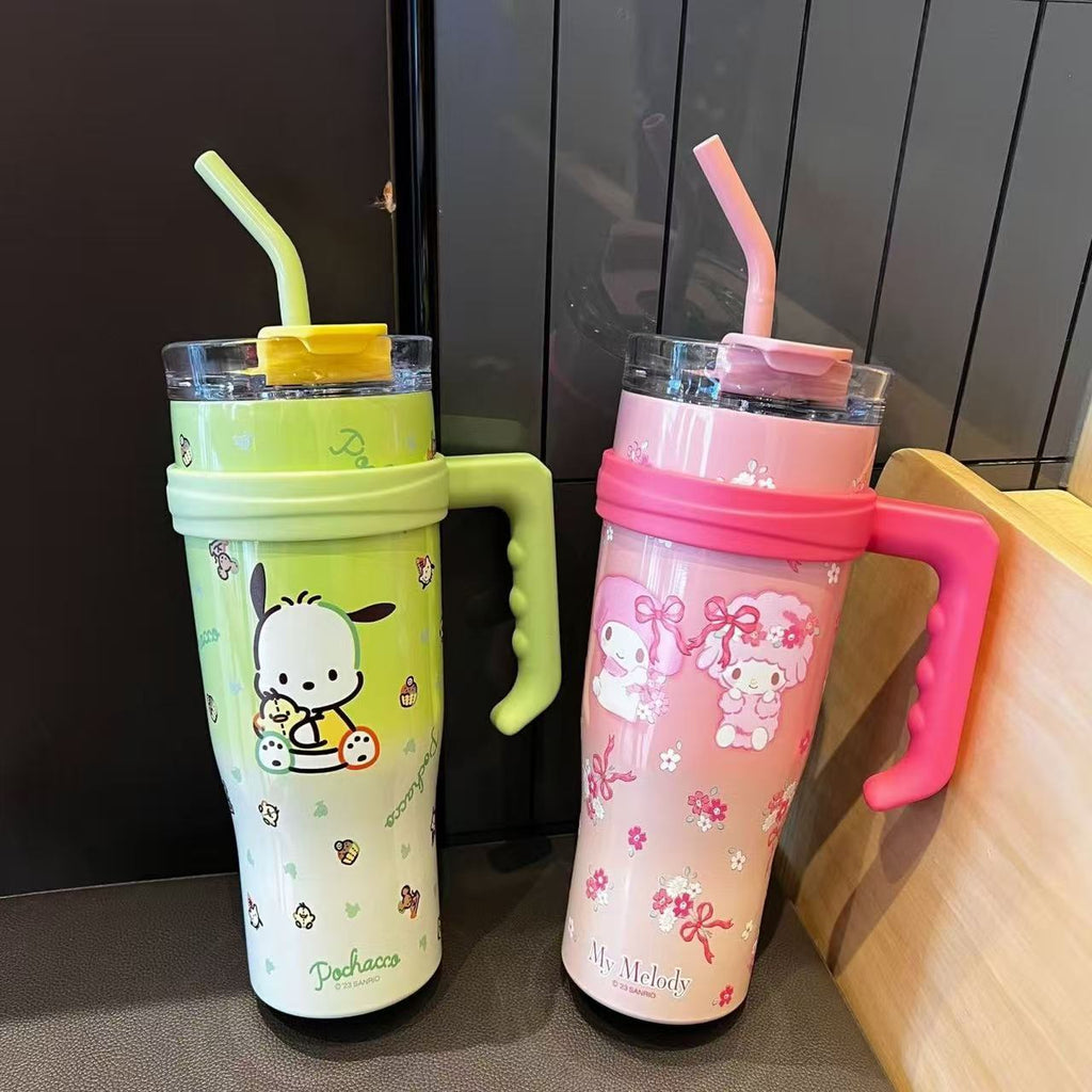New Big Mac Cup, Sanrio Thermos Cup, Large Capacity With Handle, Keep Warm And Cool, Car Cup, Car Cup