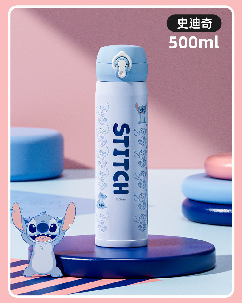 Children's 316 Stainless Steel Insulated Drinking Cup - High-Quality, Pop-Up Lid, Large Capacity, Stylish, Thermal Water Bottle for Students