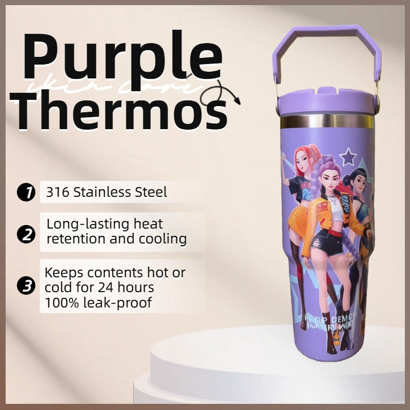 New Arrival: Witch Hunters Guild Ice Master Cup 304 Stainless Steel Handheld Car Cup Vacuum Insulated Straw Cup - Thermos Flask