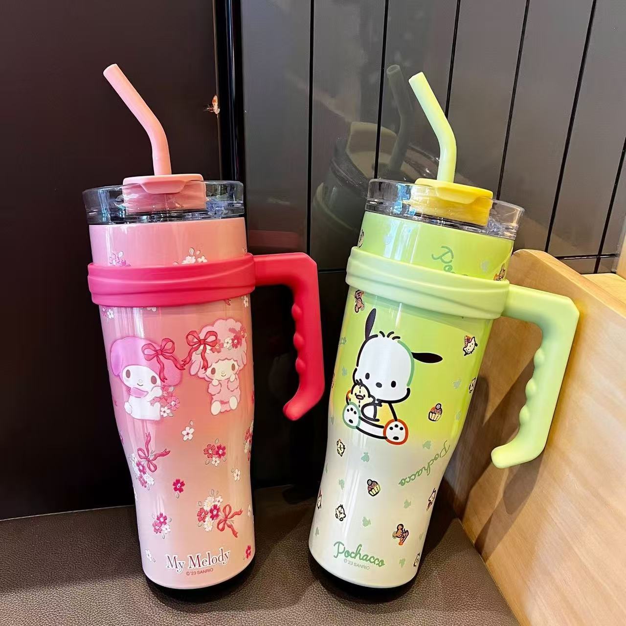 New Big Mac Cup, Sanrio Thermos Cup, Large Capacity With Handle, Keep Warm And Cool, Car Cup, Car Cup