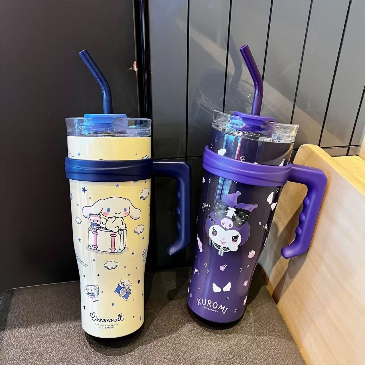 New Big Mac Cup, Sanrio Thermos Cup, Large Capacity With Handle, Keep Warm And Cool, Car Cup, Car Cup