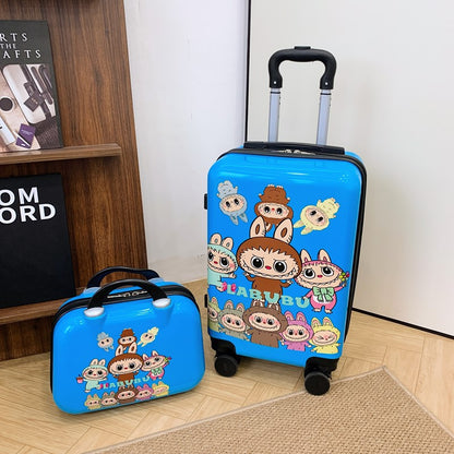 Children’s Cartoon Carry-On Luggage – Expandable, 360° Silent Wheels, Waterproof & Durable (Hello Kitty, Stitch, Mickey, and More)