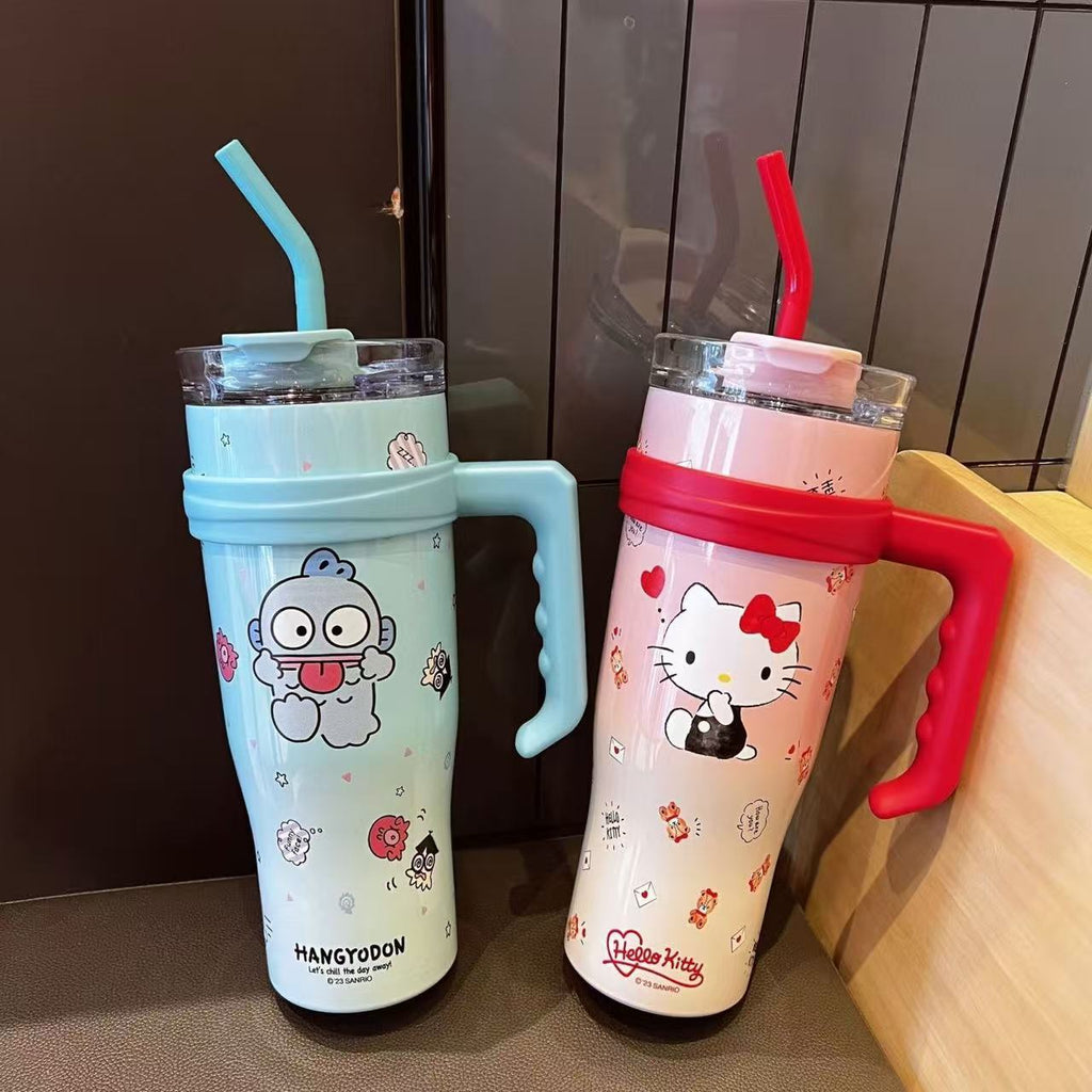 New Big Mac Cup, Sanrio Thermos Cup, Large Capacity With Handle, Keep Warm And Cool, Car Cup, Car Cup