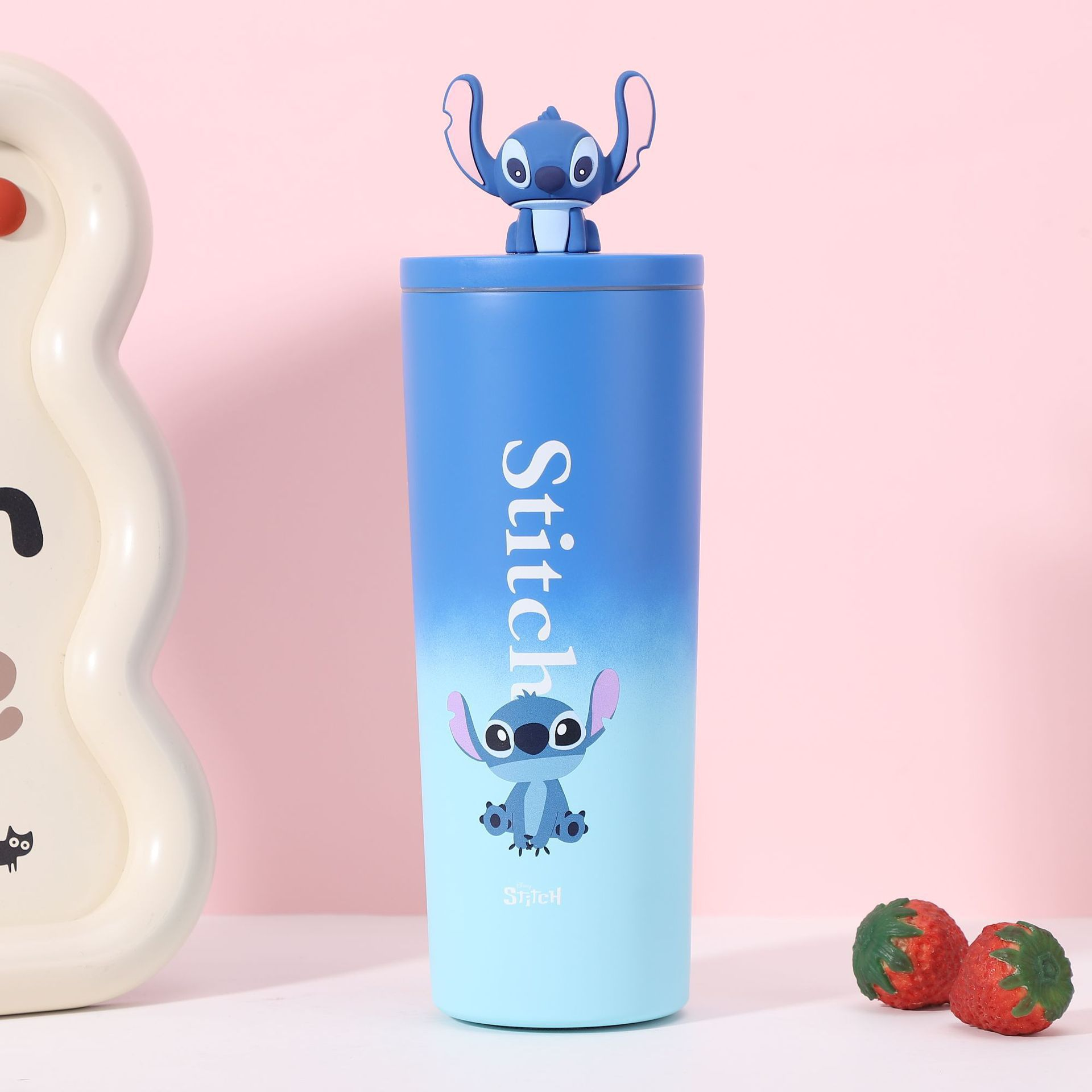 [Stizai] Multi-cartoon thermos cup cartoon large-capacity portable car straw water cup lightweight