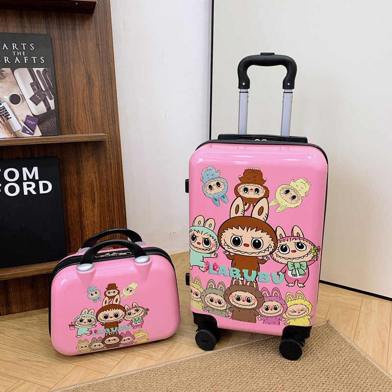 Children’s Cartoon Carry-On Luggage – Expandable, 360° Silent Wheels, Waterproof & Durable (Hello Kitty, Stitch, Mickey, and More)