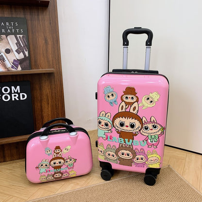 Children’s Cartoon Carry-On Luggage – Expandable, 360° Silent Wheels, Waterproof & Durable (Hello Kitty, Stitch, Mickey, and More)