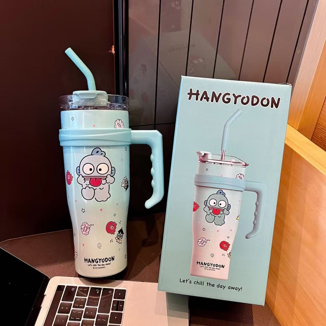 New Big Mac Cup, Sanrio Thermos Cup, Large Capacity With Handle, Keep Warm And Cool, Car Cup, Car Cup