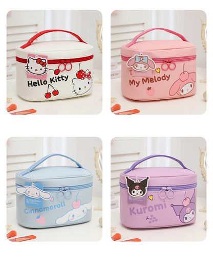 Four cartoon-themed bags with different characters on a white background