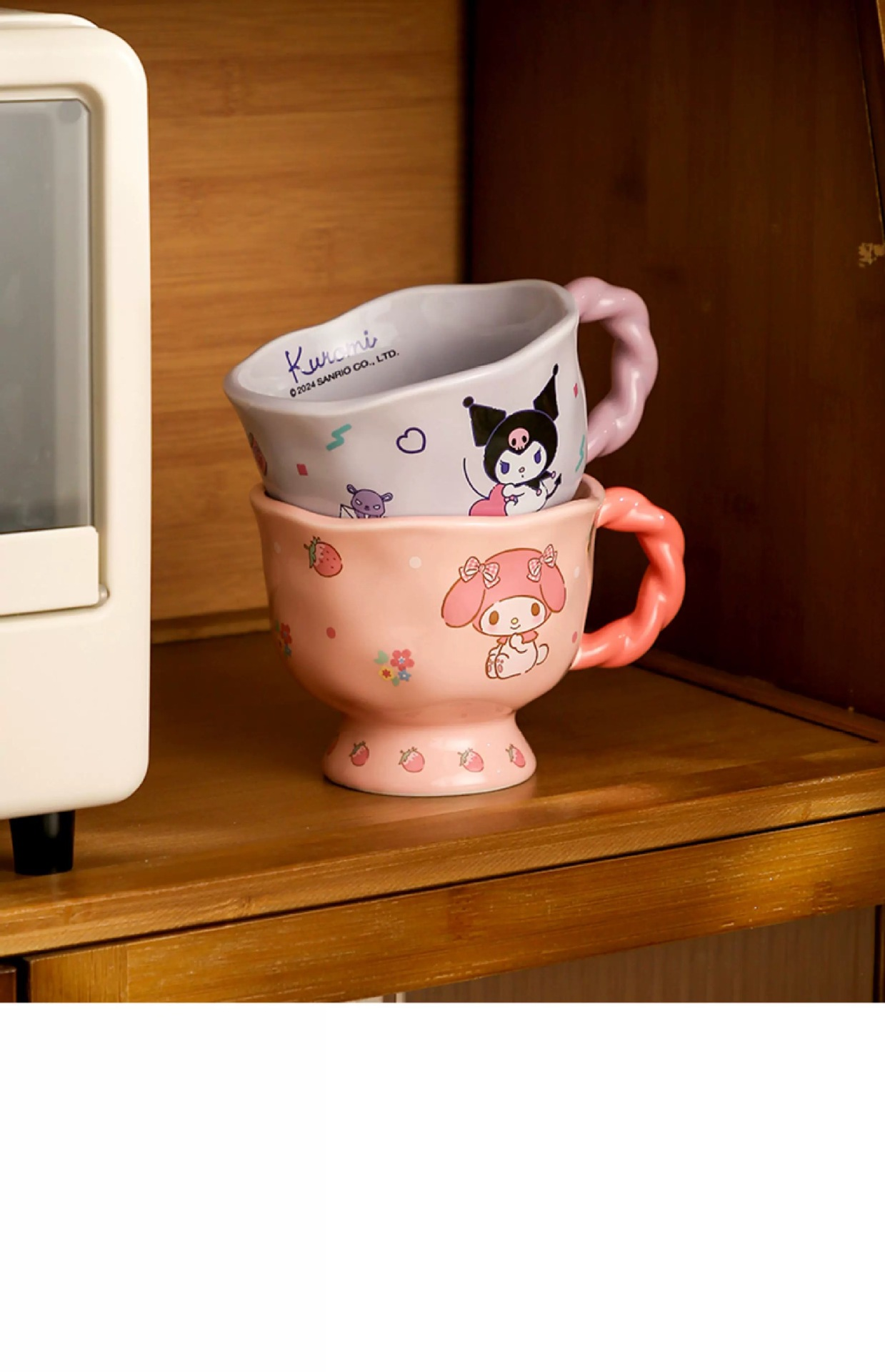 Taza de cerámica de doble capa inspirada en Sanrio Kawaii