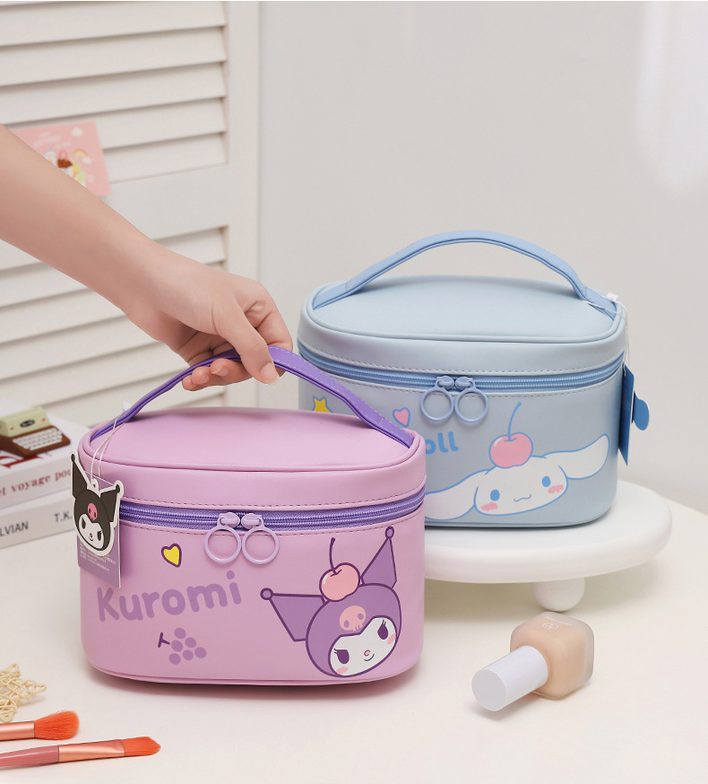 Sanrio Multi-Functional PVC Makeup Bag – Waterproof Travel Cosmetic Organizer, Cinnamoroll / My Melody / Kuromi / Hello Kitty
