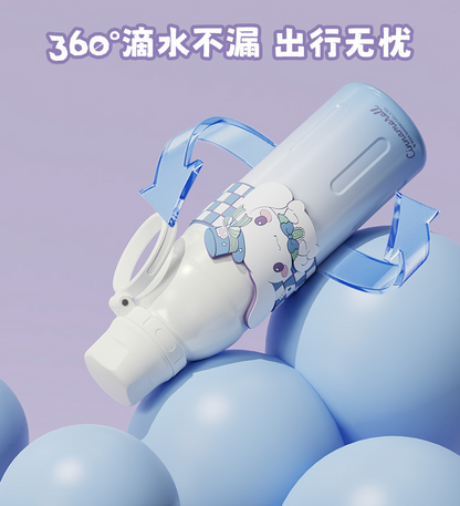 Vaso térmico Sanrio de 700 ml — Botella de agua Kuromi / Cinnamoroll / Oso Fresa con tapa de pajita