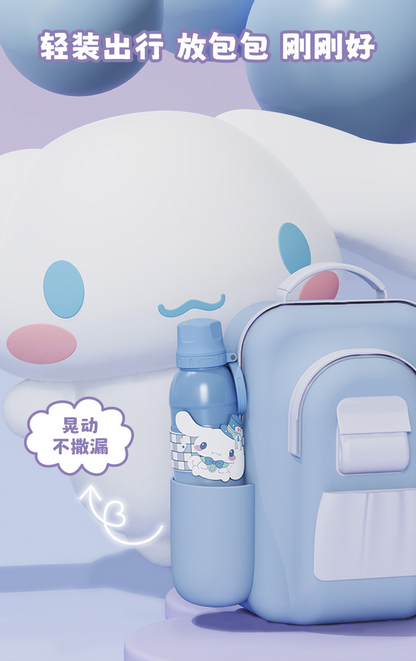 Vaso térmico Sanrio de 700 ml — Botella de agua Kuromi / Cinnamoroll / Oso Fresa con tapa de pajita