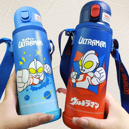 Botella de Agua Aislada de Acero Inoxidable 316 Sanrio Kuromi / Hello Kitty / Ultraman Kids 480 ml (Pajita y Bebida Directa)