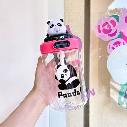 Cute Cartoon Animal Bubble Cup – Silicone Spout Kids Water Cup with Cup Cord, Portable