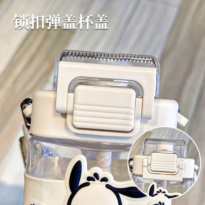 Genuine Sanrio authorized plastic cups, high-value children's water cups, large-capacity straw cups, cute girls' sports cups