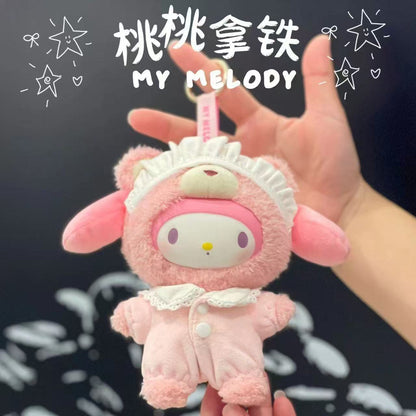 Sanrio Kuromi Enamel Plush Latte Bear Figurine – Cute Birthday Gift Ornament & Pendant