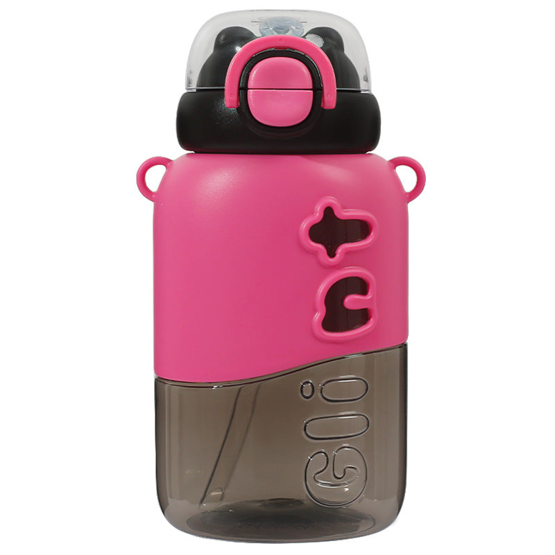 Cute Kids Drinking Cup with Cup Cord – Large Capacity Double-Drink Design, Easy to Carry
