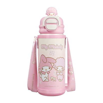 Sanrio family series student children's thermos cup 316 stainless steel portable cup cover drinking cup double drink gift box