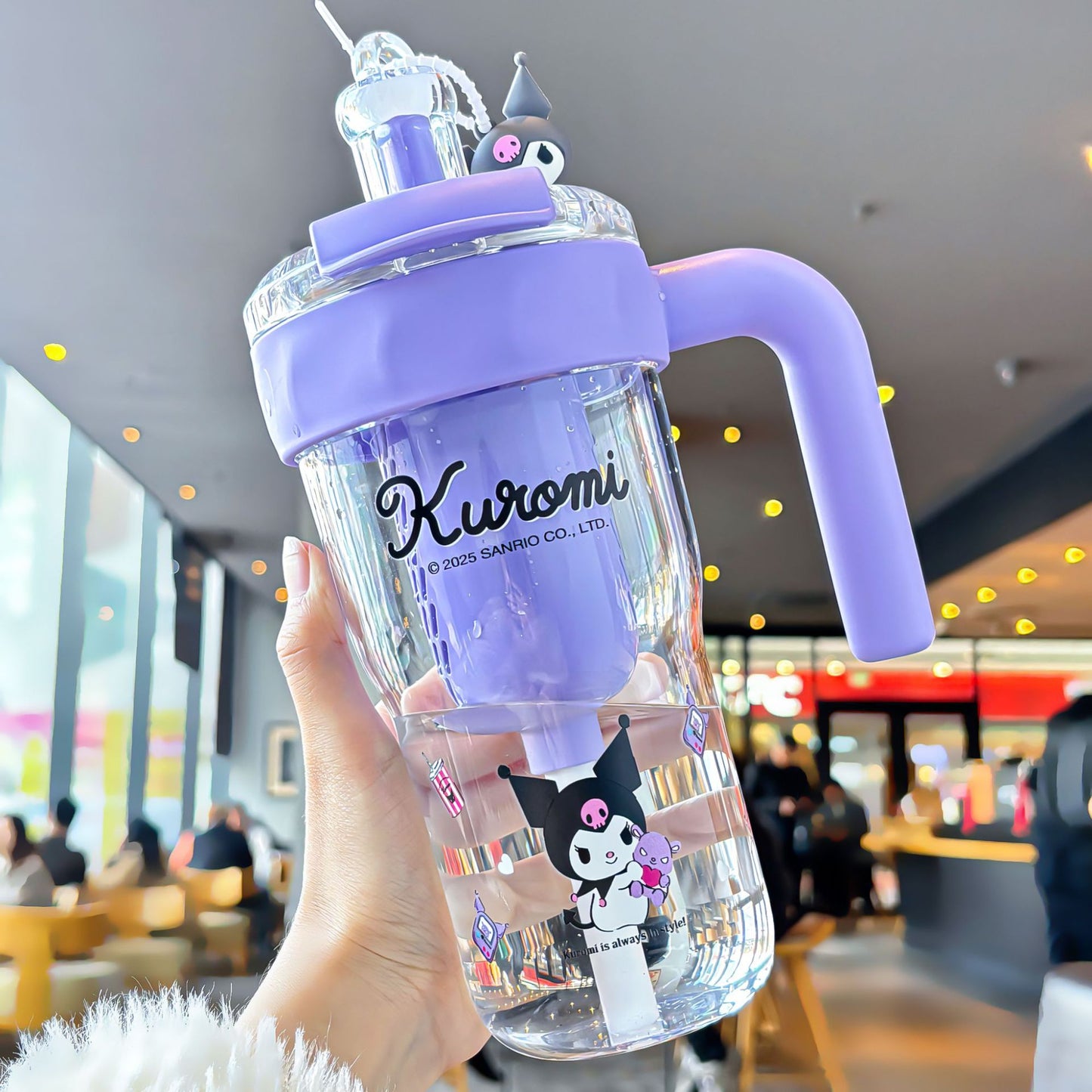 Sanrio 2025 Girls Ice Cup – Large Capacity Portable Straw Tumbler, Cute Cartoon Design
