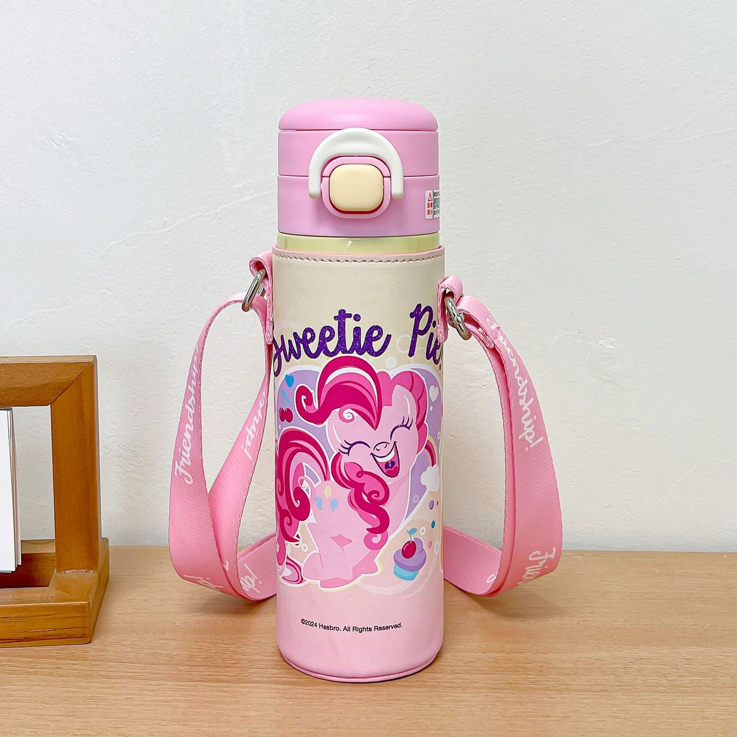 My Little Pony Leather Case Double Drink Thermos Cup Portable Cup Double Drink High Value Cute Lock Pop Cap Drinking Cup