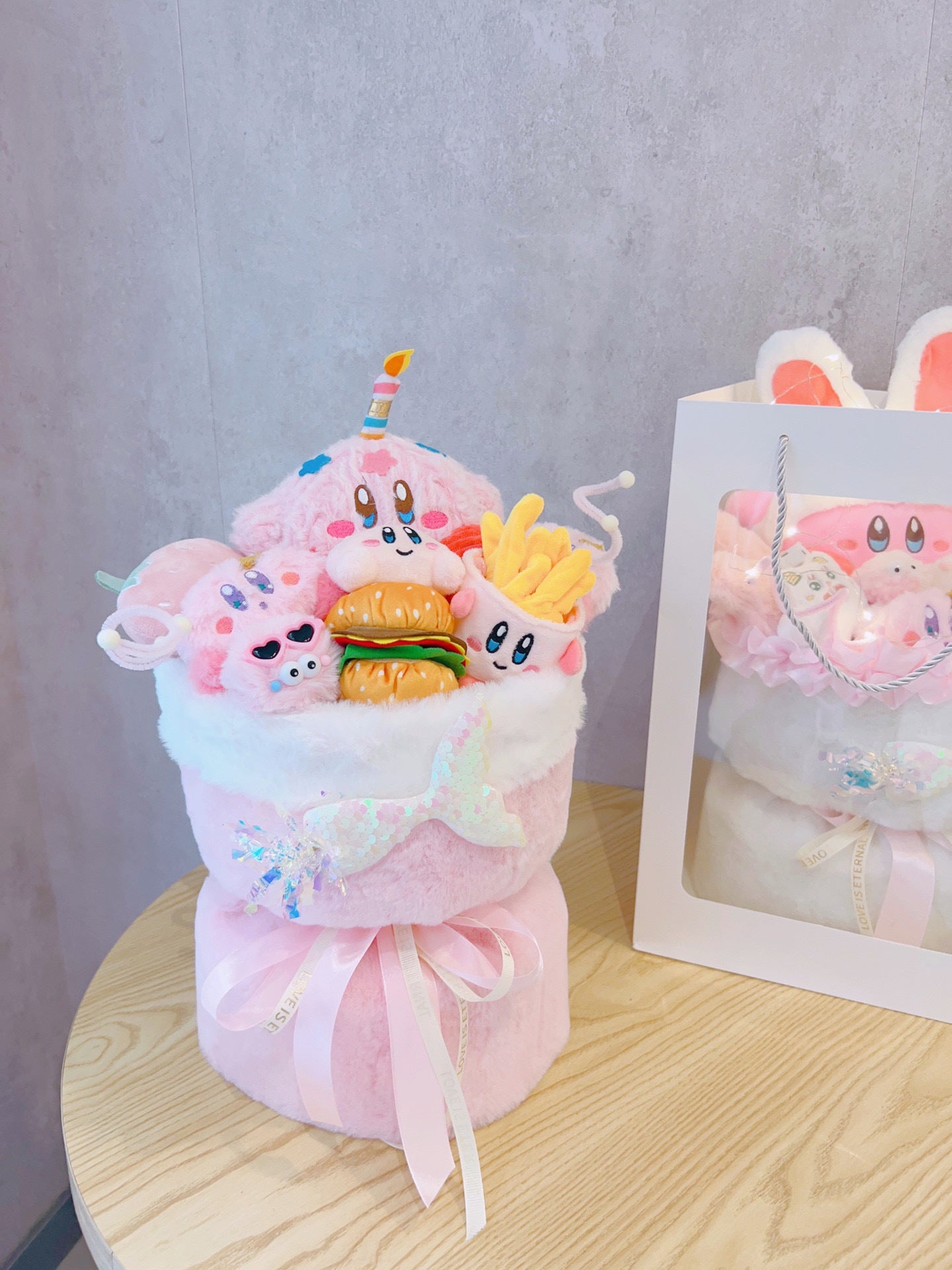 Kirby Plush Doll Bouquet – Cute Character Gift for Birthday, Valentine's Day & Christmas
