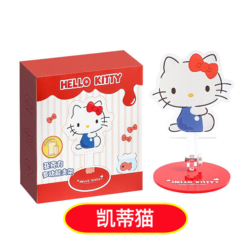Sanrio Kuromi Foldable Phone Stand – Adjustable Desktop Holder, Telescopic Lazy Bracket