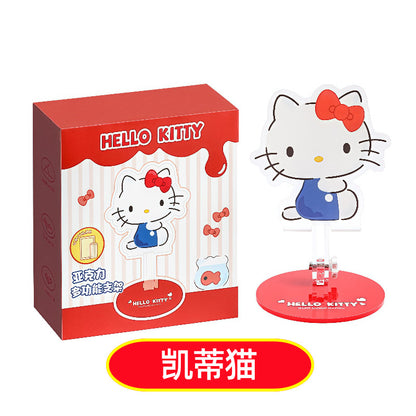 Sanrio Kuromi Foldable Phone Stand – Adjustable Desktop Holder, Telescopic Lazy Bracket