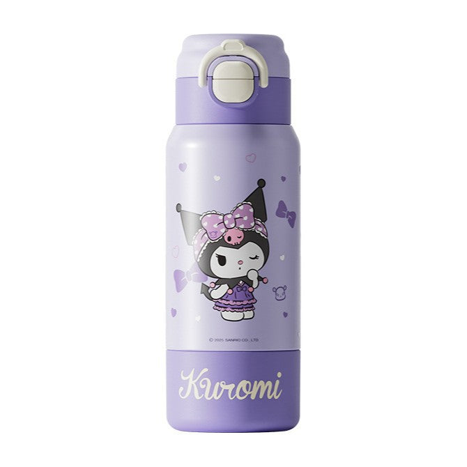 Sanrio Kuromi Family Series Thermos Cup – Four-Drink Lock Design with Adjustable Rope, Portable