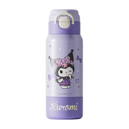 Sanrio Kuromi Family Series Thermos Cup – Four-Drink Lock Design with Adjustable Rope, Portable