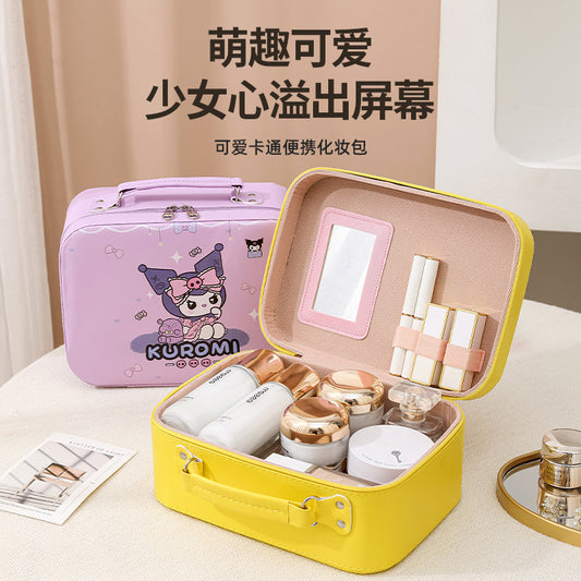Sanrio Cartoon Large Capacity Makeup Case – Portable Cosmetic Storage Box, Cute Anime Gift