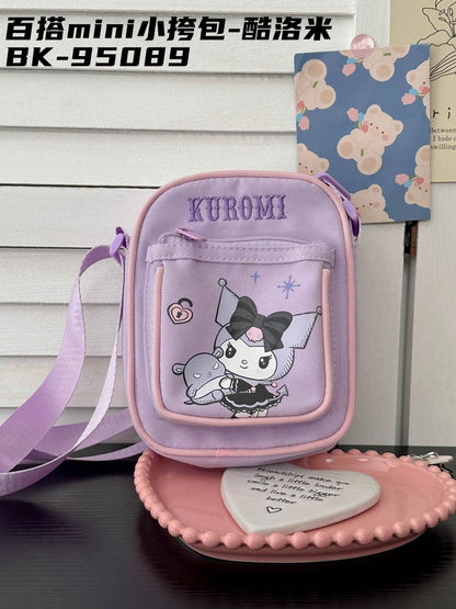 Sanrio Licensed Mini Crossbody Bag – Cute Cartoon Coin Purse & Phone Bag, Portable Korean Style Satchel