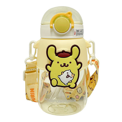 Sanrio Licensed Tritan Plastic Water Cup – Cute Portable Summer Straw Bottle for Students