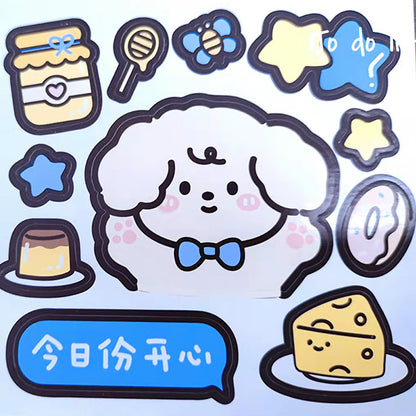3D Cartoon Resin Doll Stickers – Cute DIY Accessories for Water Cups, Girls Stationery Decor