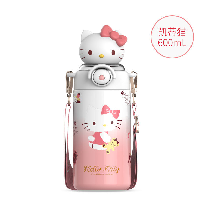 Vaso térmico de acero inoxidable Sanrio Hello Kitty – Bonita taza de café doble para bebidas