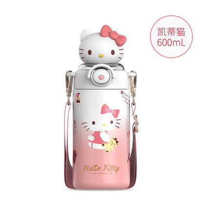 Vaso térmico de acero inoxidable Sanrio Hello Kitty – Bonita taza de café doble para bebidas