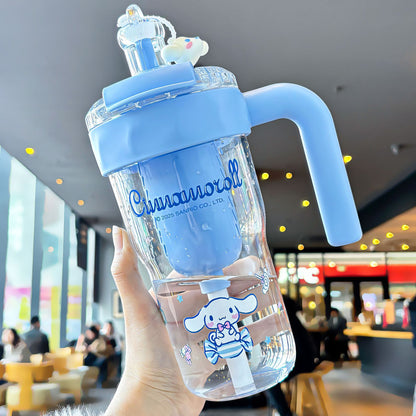 Sanrio 2025 Girls Ice Cup – Large Capacity Portable Straw Tumbler, Cute Cartoon Design
